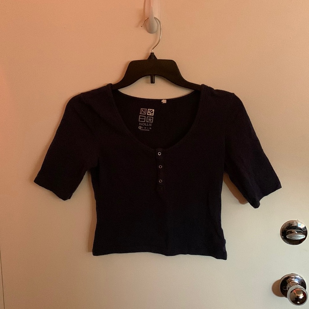 Dark Blue Crop Top